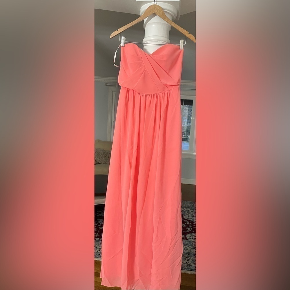 Social Bridesmaids strapless, front slits, size 4 in Ginger. New